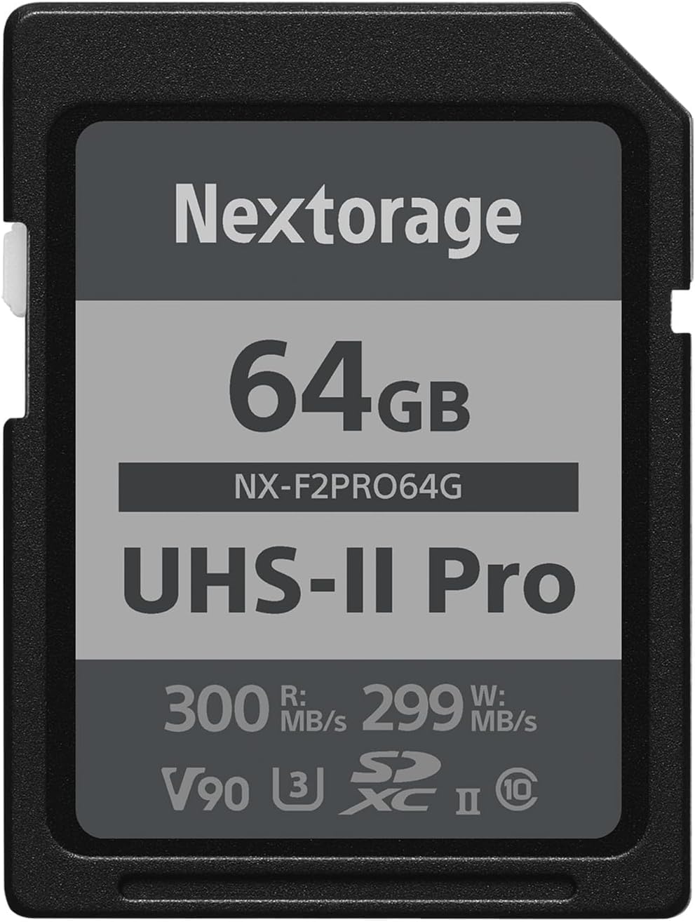 Nextorage 日本メーカー UHS-II V90 64GB SDXC SDカード 最大読出し速度300MB/s 最大書込み速度299MB/s 高性能pSL